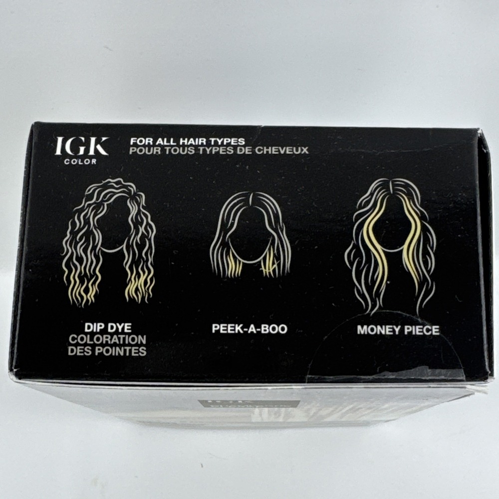 IGK Color Bright Champagne Please Bleach & Color Kit,Warm Blonde, 1 Application - Picture 5 of 11